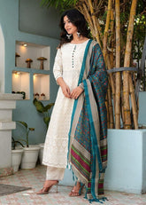 *New Chikankari Design Set*
 *Trust our new arrivals classic comfortable chikankari cotton sets in the most beautiful two summer colors*
 *Pure Chikankari Anarkali kurti with pant and silk chanderi digital Print dupatta set*